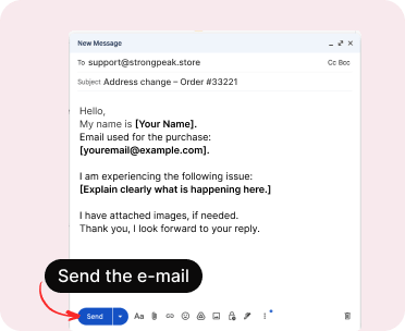 Screenshot showing send button